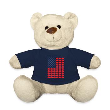 Sport Us Flag Curling - Teddy Bear - french navy - Front