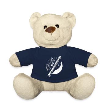 Notes de musique Enregistreur Lecteur Instrument de musique Mus - Nounours - bleu marine - Devant