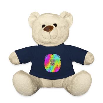 Tamarin Monkey Monkey Monkey Monkey Face - Teddy Bear - french navy - Front