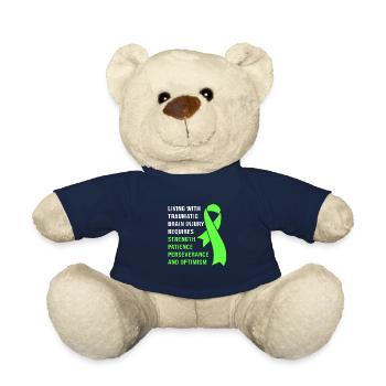 Traumatic brain injury, traumatic brain injury, car accident - Teddy Bear - french navy - Front