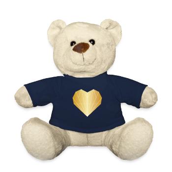 Heart Diamond Gold - Teddy Bear - french navy - Front