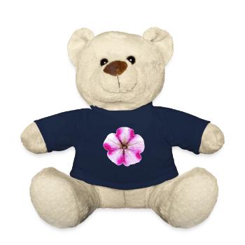 Flower Flowers Petunia Garden Summer Motif - Teddy Bear - french navy - Front