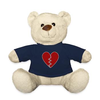 gebrochenes herz schwarze Shirts - Teddy - French Navy - Vorne