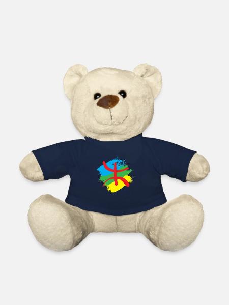Stylized Amazigh flag - Teddy Bear - french navy