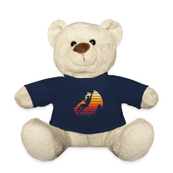 Vintage Bouldering Rock Climbing - Teddy Bear - french navy - Front