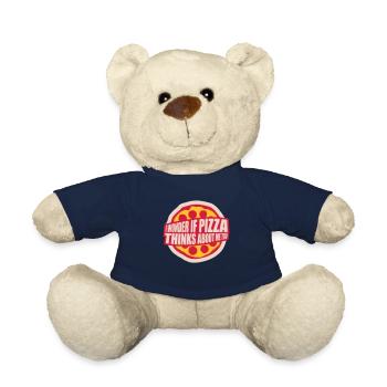 pizza thinks about me - Teddy Bear - french navy - Front