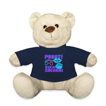 Pssst bin am zocken Gamer Geschenk - Teddy - French Navy - Vorne