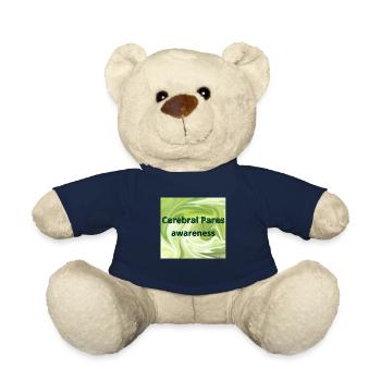 cerebral palsy awareness - Teddy Bear - french navy - Front