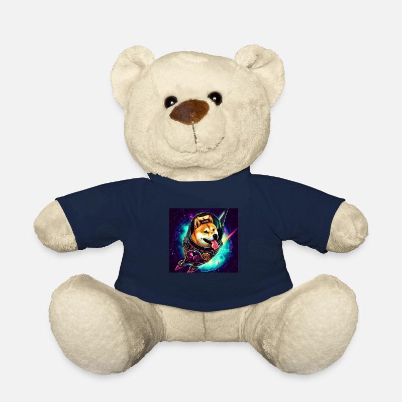 Shiba Inu à la lune - Nounours - bleu marine