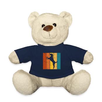Chien cadeau Vintage - Nounours - bleu marine - Devant
