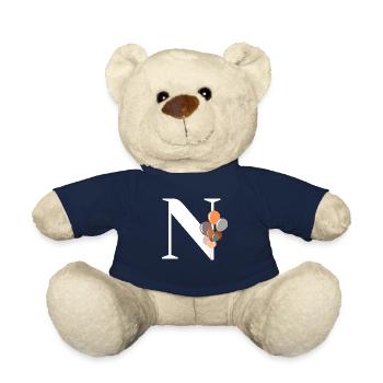 Buchstabe n Geburtstagsballon - Teddy - French Navy - Vorne