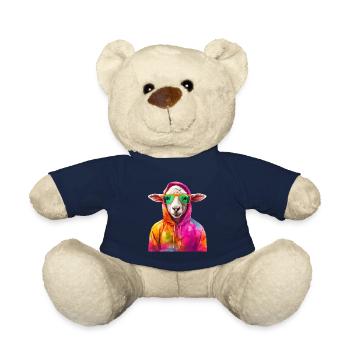 Schaf mit Sonnenbrille Bunt Coole Schaf Waldtier - Teddy - French Navy - Vorne