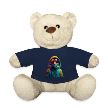 Tiger mit Sonnenbrille Bunt Coole Tiger Waldtier - Teddy - French Navy - Vorne