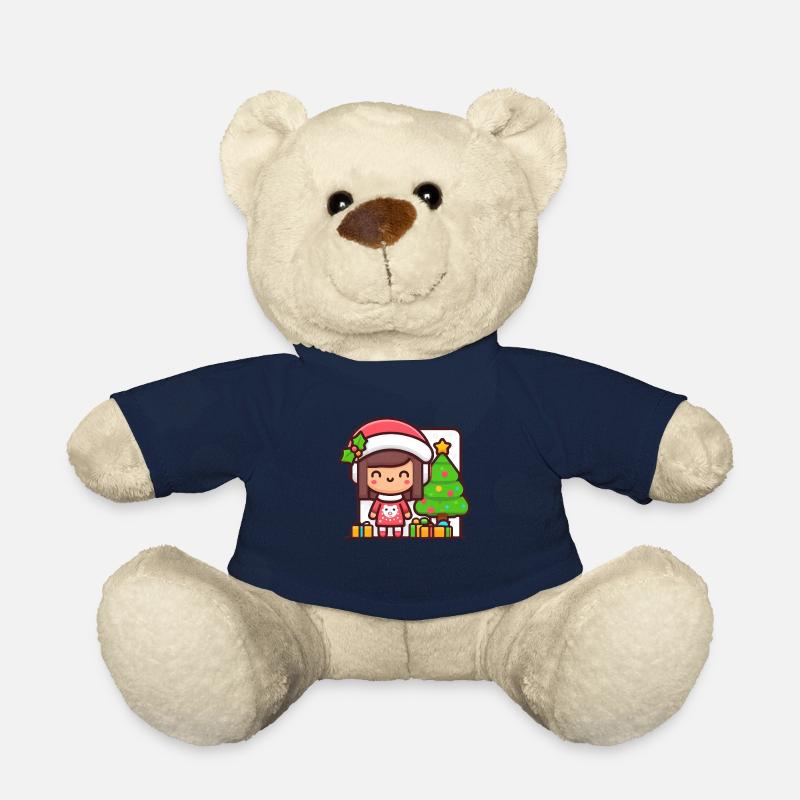 Süßes Weihnachtsmädchen - Toca Weihnachten - Teddy - French Navy