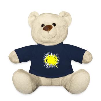 Speech bubble can be personalized - Teddy Bear - french navy - Front