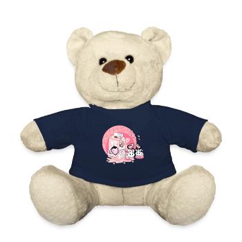 Strawberry Milkshake Carton Pink - Teddy Bear - french navy - Front