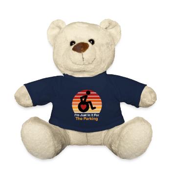 Disabled Wheelchair Disability Handicap Gift - Teddy Bear - french navy - Front