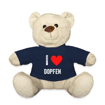 I love Dopfen Dutch Oven Lustig Männer Geschenk - Teddy - French Navy - Vorne