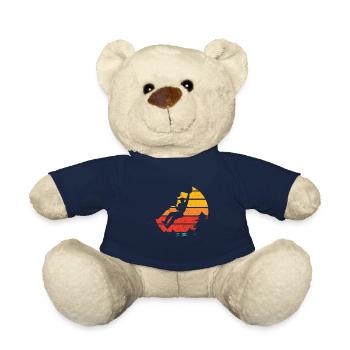 vintage Bouldering Rock Climbing - Teddy Bear - french navy - Front