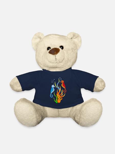 hippocampe aux algues - Nounours - bleu marine