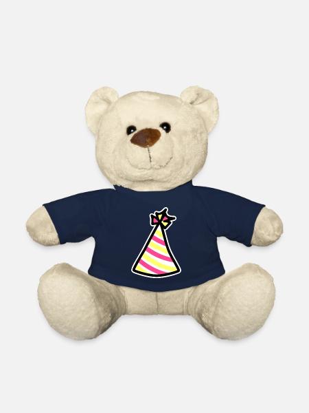 Lustiger Geburtstagshut Hut Hütchen Partyhut - Teddy - French Navy