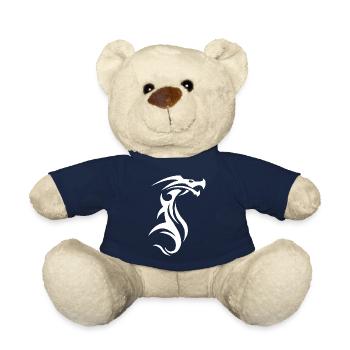 Tribal Symbol Tattoo Dragon Icon Symbol Tattoo - Teddy Bear - french navy - Front