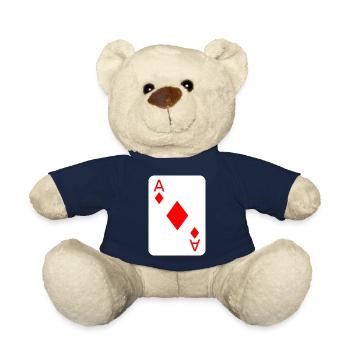 Karo Poker Spielkarte Kostüm - Teddy - French Navy - Vorne