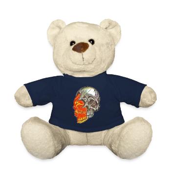 Skull - Teddy Bear - french navy - Front
