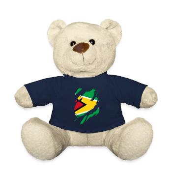 Guyana Flagge zerrissenes Motiv - Teddy - French Navy - Vorne