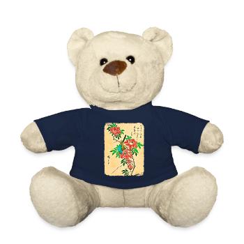 Japanese Art - Hiroshige - Teddy Bear - french navy - Front