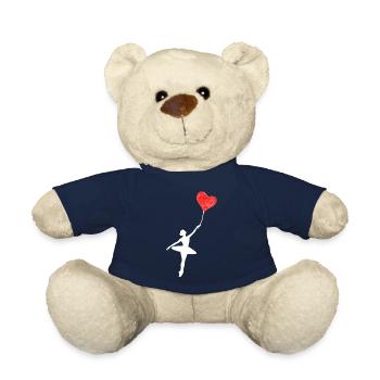 Ballerine avec coeur Ballons Amour de ballet - Nounours - bleu marine - Devant