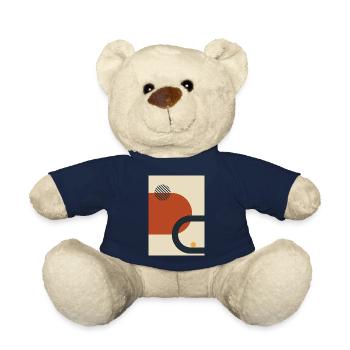 Bunte Moderne Abstrakte Formen Kunst Collage #8 - Teddy - French Navy - Vorne