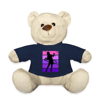 Hula Mädchen Pink - Teddy - French Navy - Vorne