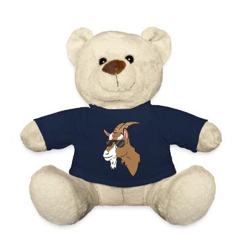 Goat - Brown goat with sunglasses - Teddy Bear - french navy - Front