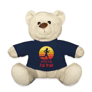 je peux pas j ai Trail - sport - course - Nounours - bleu marine - Devant