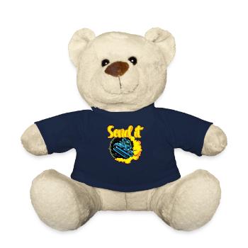 Motorschlitten Astronaut fliegt durch die Wolken - Teddy - French Navy - Vorne