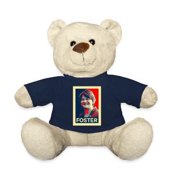 Arlene Foster Irish Political Retro - Teddy Bear - french navy - Front