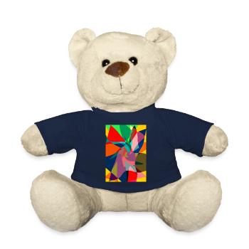 Abstract painting. Abstract paint - Teddy Bear - french navy - Front