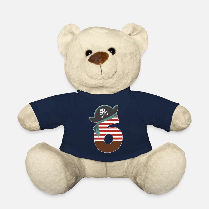 Ich bin Sechs 6 / Pirat Geburtstag Party Geschenk - Teddy - French Navy