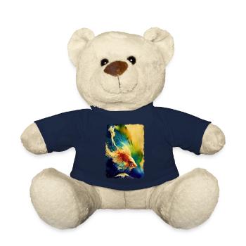 Aquarell eines Fisches im Wasser im Asia-Stil - Teddy - French Navy - Vorne