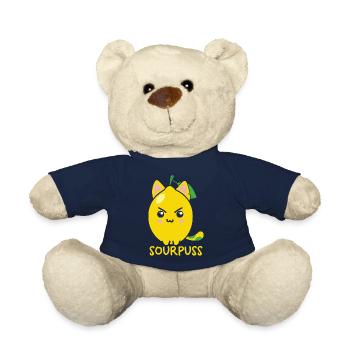 Funny Animal Puns - Teddy Bear - french navy - Front