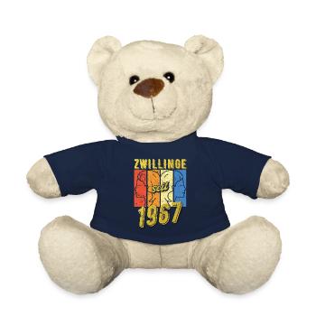 Zwillinge Sternzeichen 1967 Geschenk - Teddy - French Navy - Vorne