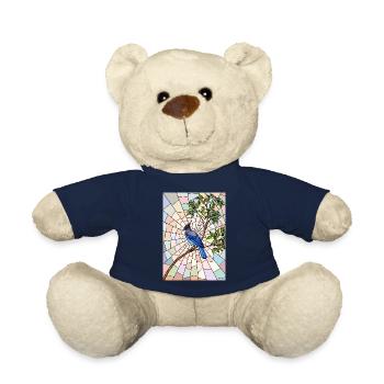 Steller's Jay in Glass - Teddy Bear - french navy - Front