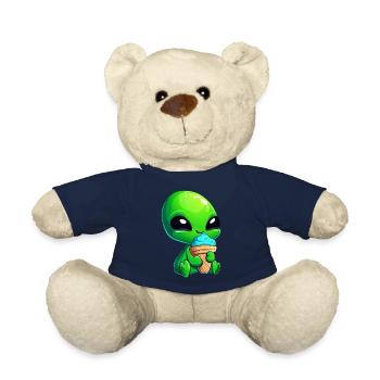Alien Green Alien Ice Crème glacée molle Crème glacée bleue - Nounours - bleu marine - Devant
