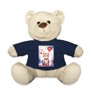 Katze Katze Niedliche Herzkatze - Teddy - French Navy - Vorne