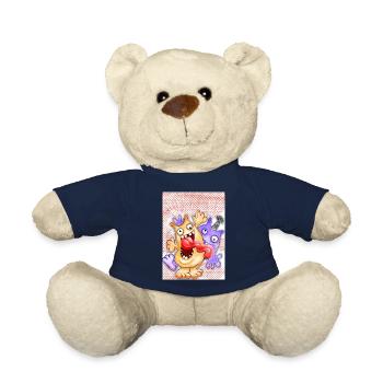 Humorvolle Monsterkarikatur mit Ausdruck - Teddy - French Navy - Vorne