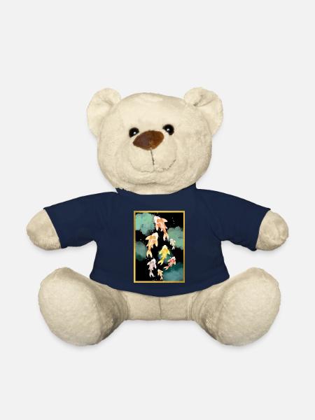 Koi Carp Golden Night - Teddy Bear - french navy