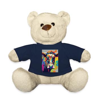 Cow skull colorful - Teddy Bear - french navy - Front