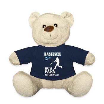 Baseball Bester Papa Vater Vatertag Geburtstag - Teddy - French Navy - Vorne