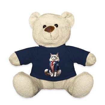 ragdoll chat aux couleurs américaines, le 4 juillet - Nounours - bleu marine - Devant